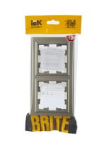 BRITE Рамка 2-местная IP44 РУ-2-БрШ-44 шампань IEK