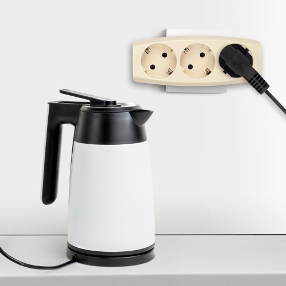 Разветвитель электрический ЭРА SP-3e-I на 3 розетки c заземлением со шторками 16А слоновая кость | Тройники