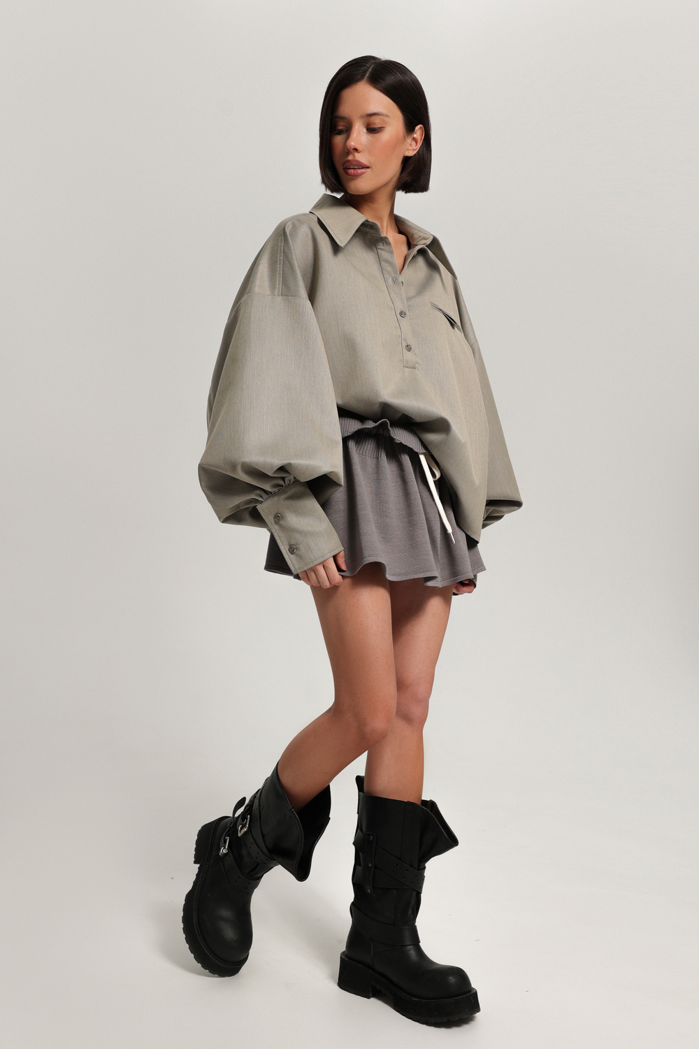 Рубашка из костюмной ткани