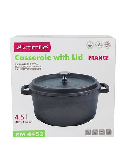 Кастрюля 4,5 л. Kamille KM 4452 серия FRANCE из литого алюминия с антипригарным покрытием