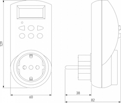 Розетка с таймером Elektrostandard TMH-E-4 белый