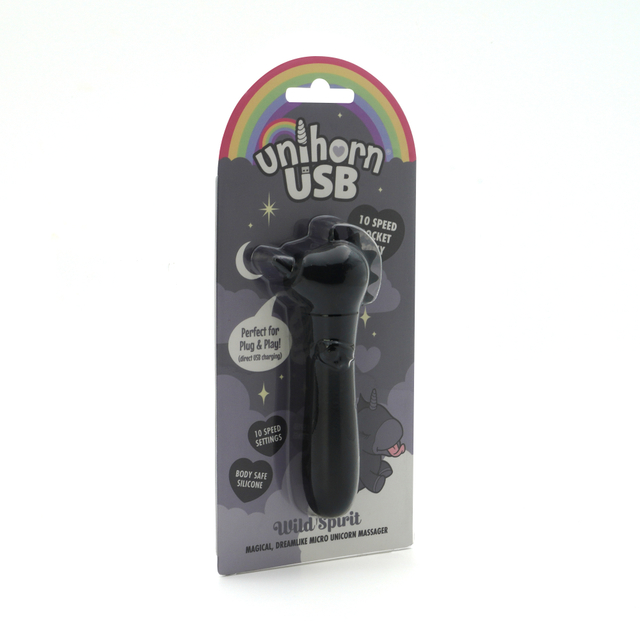 Вибропуля Unihorn USB - Wild Spirit, черный