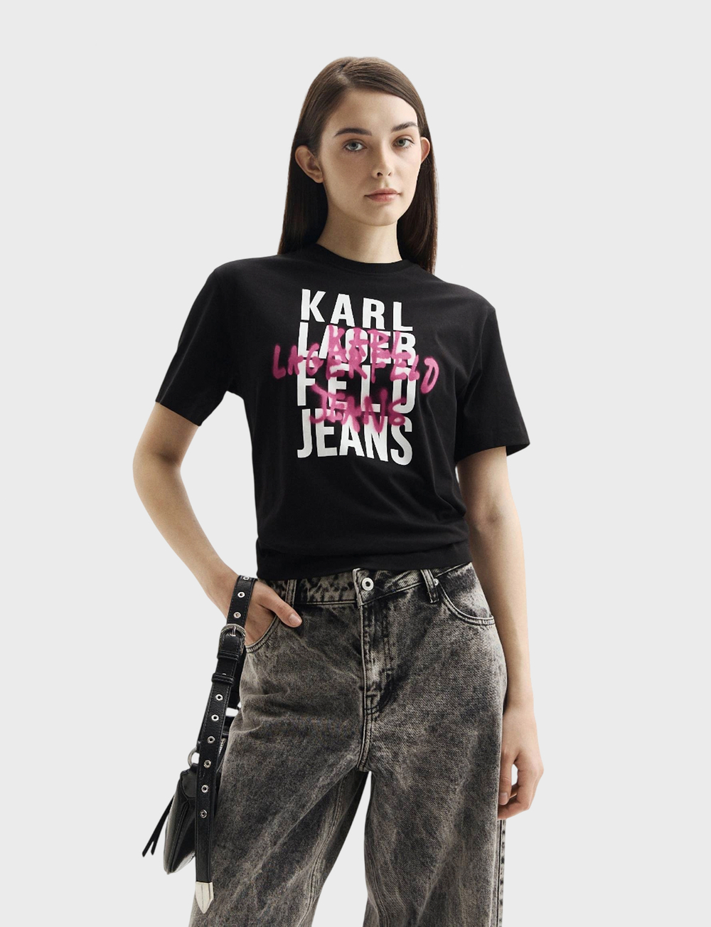 Футболка KARL LAGERFELD JEANS Reg Graffiti Logo