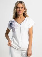 Блуза Капли росы (бело-розовая) Б15563-18М LT Collection