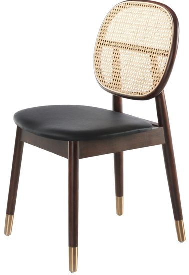 Стул DC1599 /4093 из экокожи и ротанга Испания 