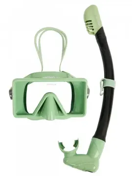 Набор маска+трубка Sargan Квадра-А зеленый