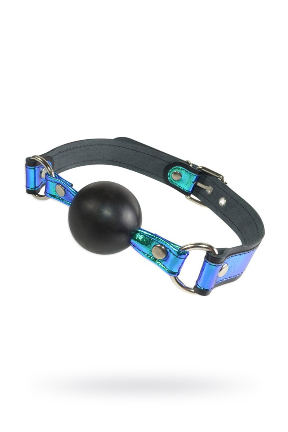 Кляп-шар с яркими ремешками из натуральной кожи