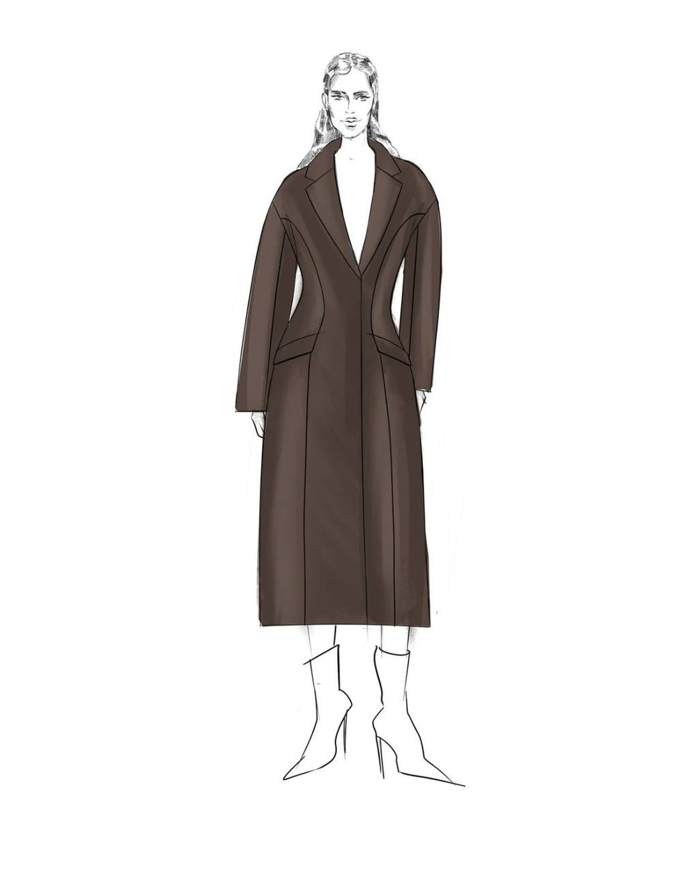 Пальто LATTE с контрастной подкладкой Leo