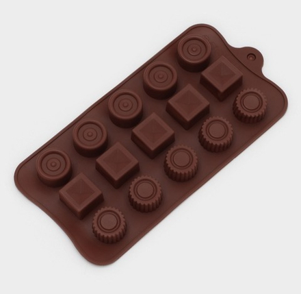 Силиконовая форма для конфет и шоколада "Ассорти" 21*10,5*3см