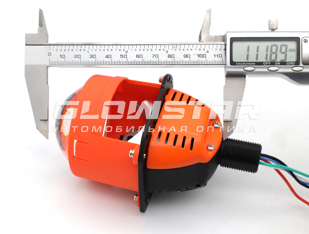 Билед модули M01 PRO, 2.5 дюйма, 12v, 5500К, с подсветкой красного цвета Devil Eyes (комплект, 2шт)