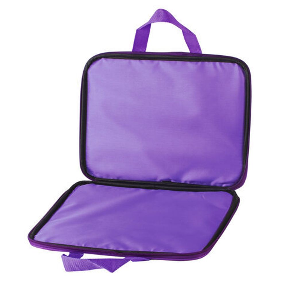 Папка на молнии с ручками BRAUBERG, А4, ткань, с подкладкой, сублимация, для девочек, "Маджента", 227085