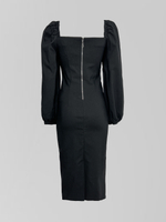 Платье By Style Janetta удлиненное облегающее на молнии сзади с манжетами на рукавах