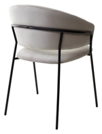 Стул М-City DISAUR Гемма, H-09 Светло-серый, Велюр, Черный каркас