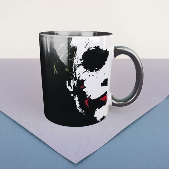 Кружка керамическая, объем: 330 мл, DC Comics | Кружка Джокер Хита Леджера (черный)