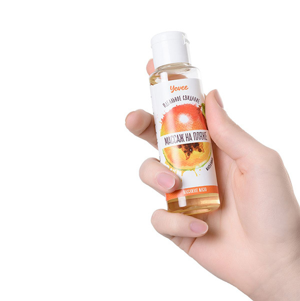 Масло для массажа с ароматом манго и папайи ToyFa Yovee Массаж на пляже 50мл