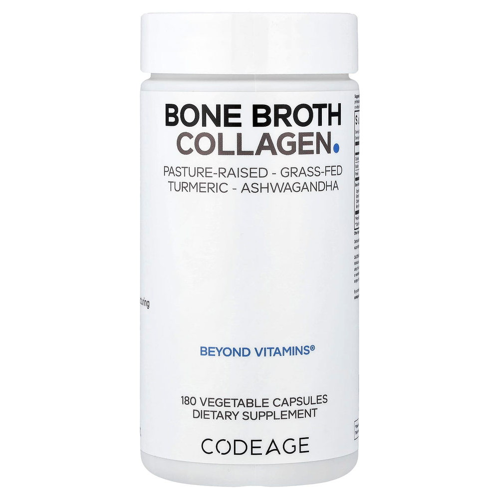 Codeage, Bone Broth Collagen, 180 растительных капсул