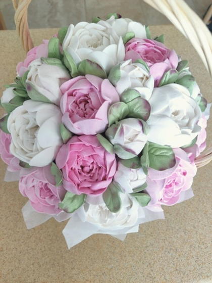 Корзина «Пионы» 27 см