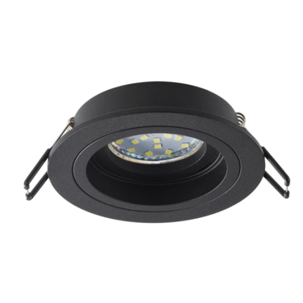 Встраиваемый светильник алюминиевый ЭРА KL84 BK MR16/GU5.3 черный