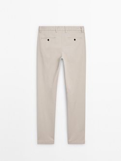 Massimo Dutti Брюки из рельефного 100% хлопка, серый