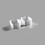 Держатель соусов из фастфуда, белая полупрозрачная