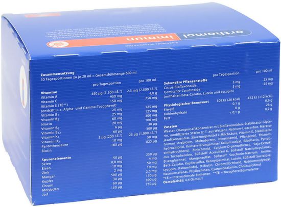 Orthomol Immun питьевые ампулы + таблетки, курс на 30 дней