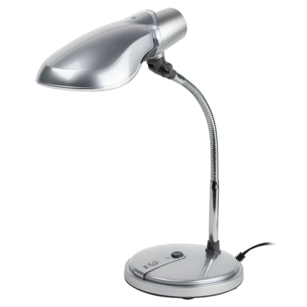 Настольный светильник ЭРА NE-301-E27-15W-S серебро | Настольные светильники под лампу