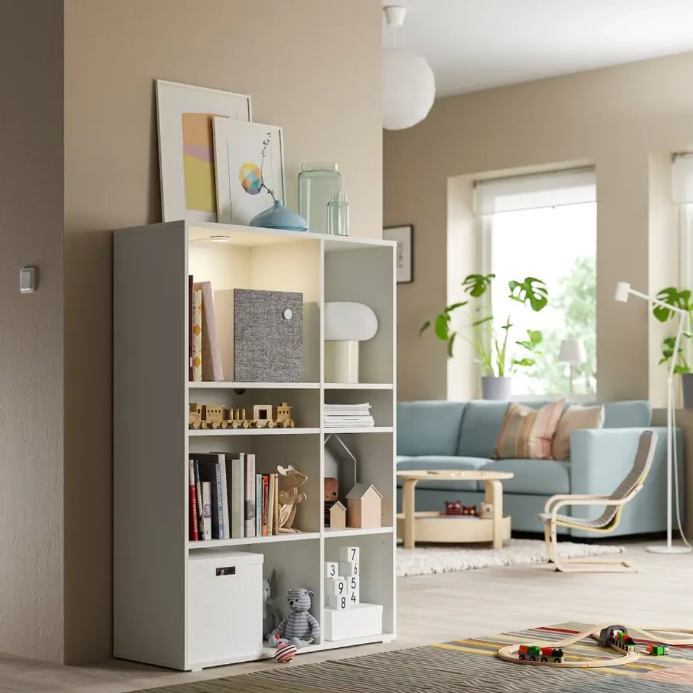 Открытый шкаф - VIHALS IKEA/ВИХАЛС ИКЕА, 37х95х140 см, белый