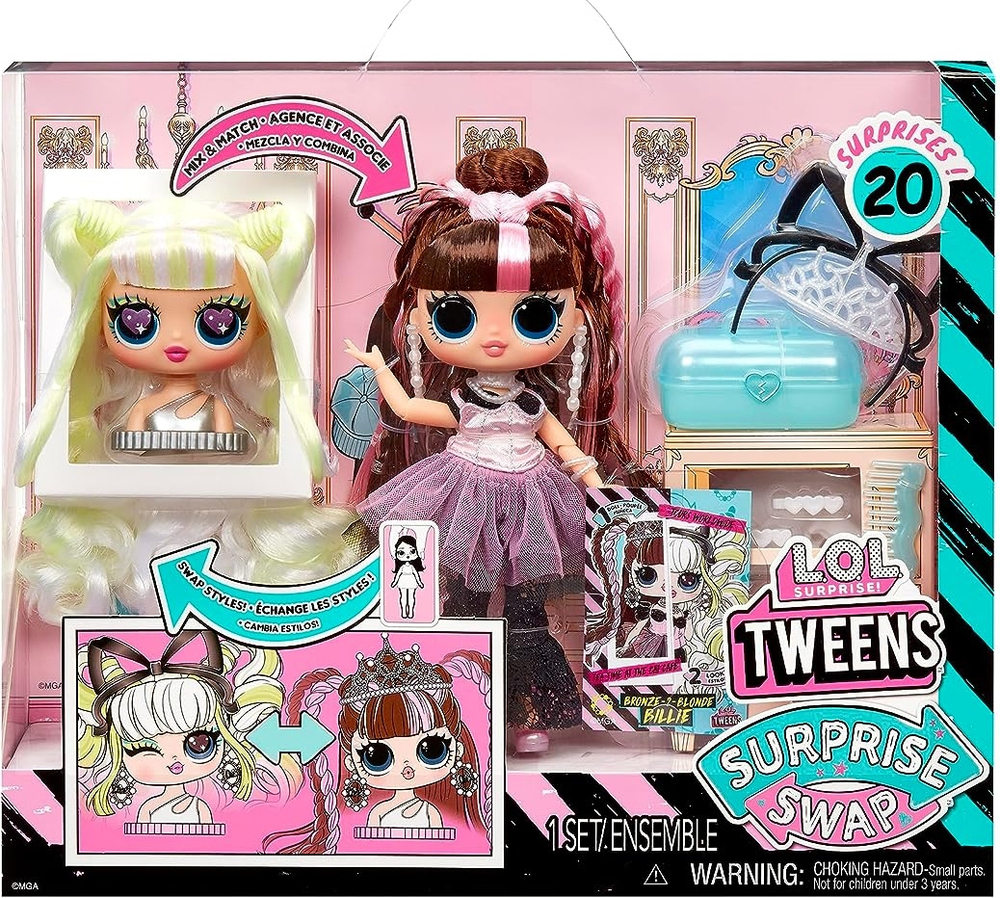 Кукла LOL Surprise Твинс «Смена образа» Билли 591740EUC | L.O.L. Surprise Tweens Surprise Swap Bronze-2-Blonde Billie 4+