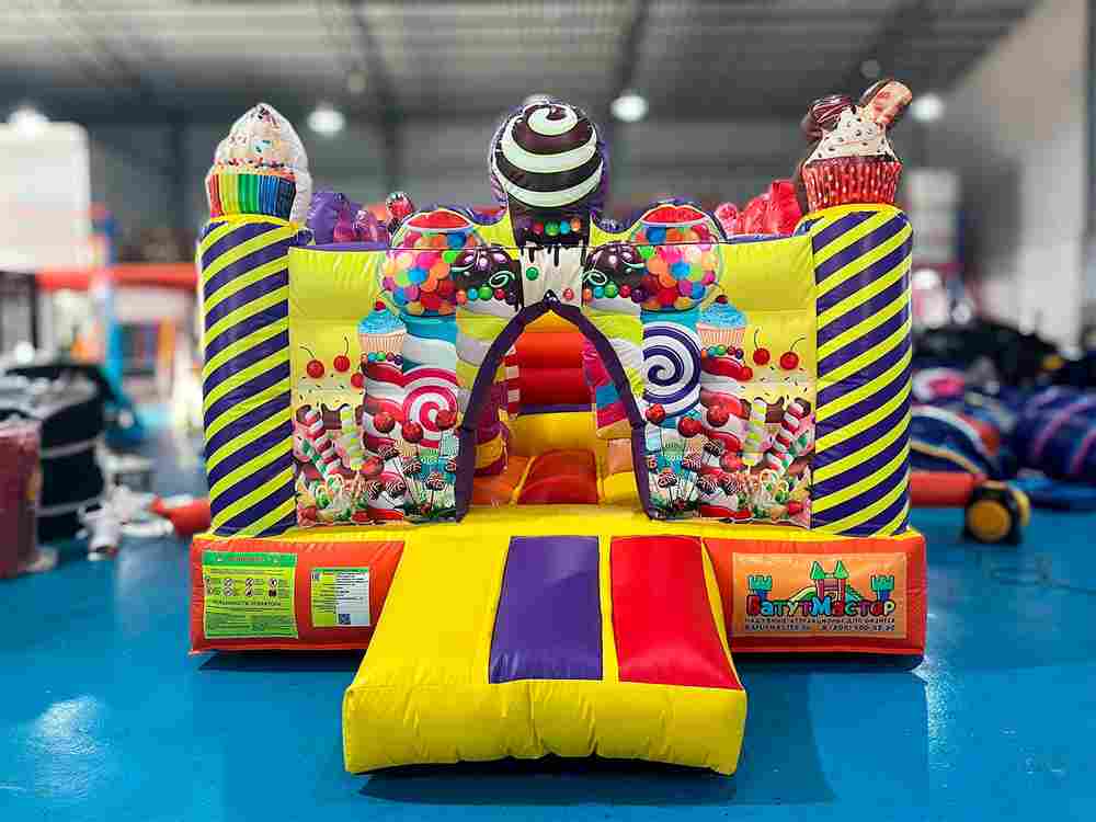 Коммерческий надувной батут «Сладкий замок» без горки, 3,5*3*2,3 м