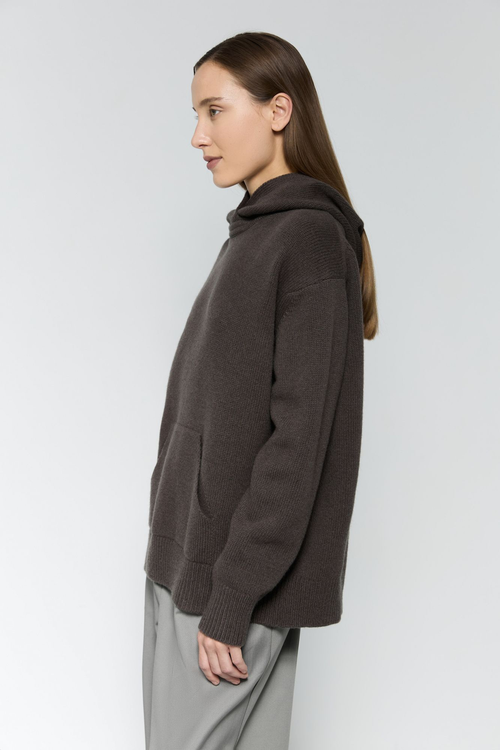 Худи  из объемной шерсти