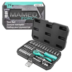 Набор инструментов PROFI 29пр. 1/4''(6гр)(4-13мм) MAMEDFORCE MF-2291-5