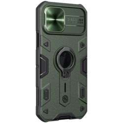 Противоударный чехол с кольцом и защитой камеры Nillkin CamShield Armor Case для iPhone 12 / 12 Pro