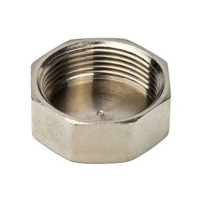 Заглушка с внутренней резьбой STOUT SFT 0027 - 1"1/4 (для стальных труб, латунь никелированная)