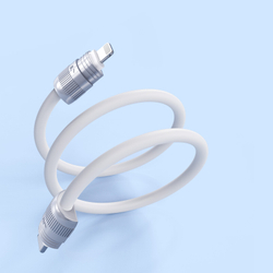 Кабель со съемным ремешком, разъемом USB-C на Lightning, быстрая зарядка 27W, длина 30см, белый цвета, серия LCBA Series от Dux Ducis
