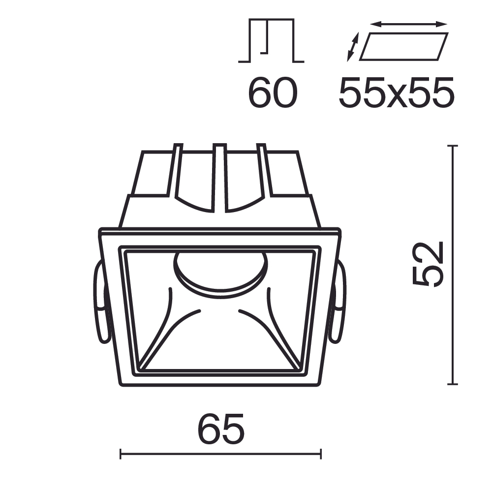 Встраиваемый светодиодный светильник Maytoni Alfa LED DL043-01-10W3K-SQ-WB
