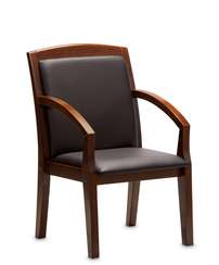 Кресло для посетителей Zurich DL коричневая кожа