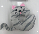 Игрушка для кошек мягкая «Котик», цвет серый, 9,4*11,5см