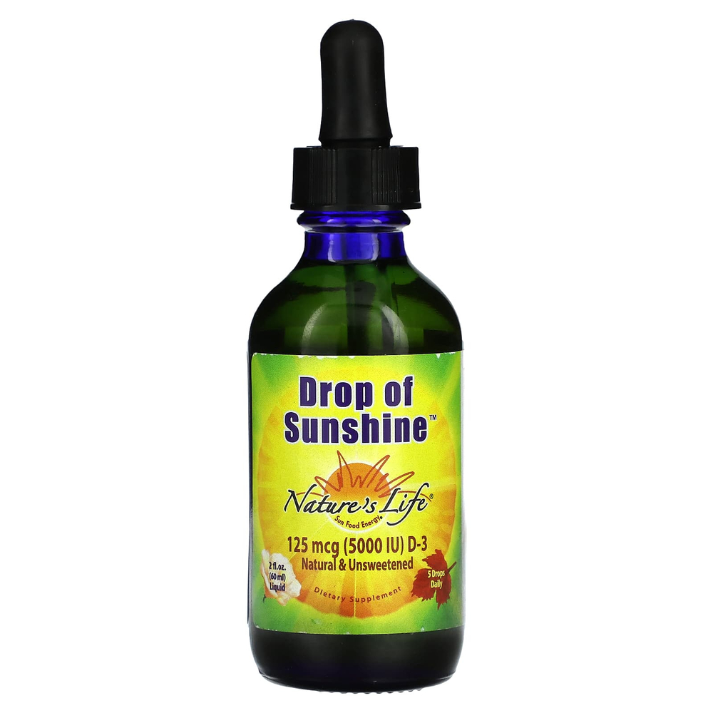 Nature's Life, Drop Of Sunshine, 125 мкг (5000 МЕ), 60 мл (2 жидк. унц.)