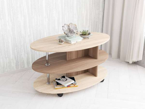 Стол журнальный Консул-4 (белый/дуб крафт золотой) ТЭКС