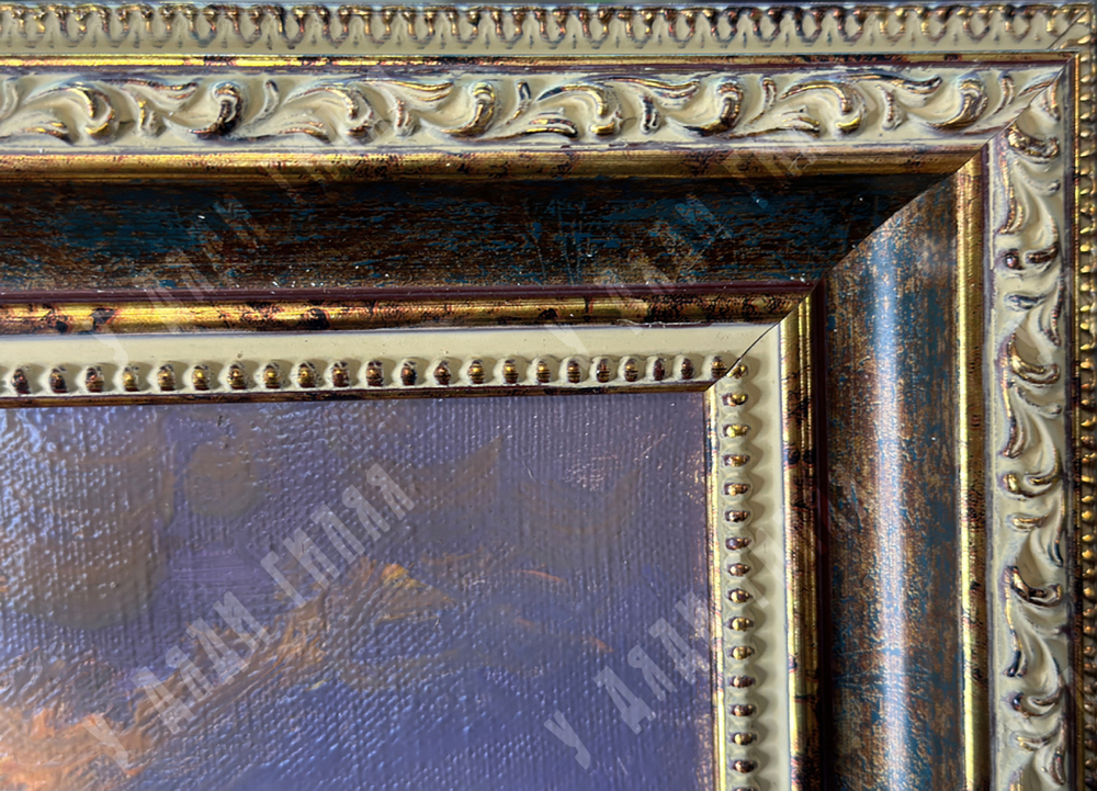 Беляев В.В. Ночное море. Холст, масло. 2022 г.  25х45 см