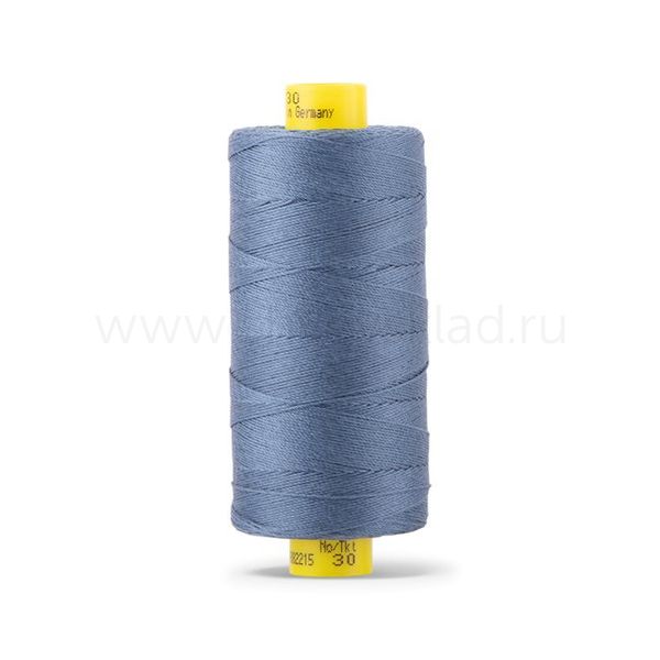 Нитка Gutermann Mara 30 (300 метров), 1 кат., для отстрочки | 112 серо-синий джинс