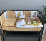 Комплект в кроватку 6-ти предметный (подушечки 17 предметов) "Детская история", РОБИН ГУД, сатин