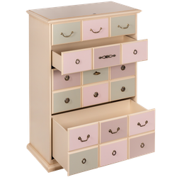 Комод "Пандора"- 4 с 4 ящиками Айвори Акварель