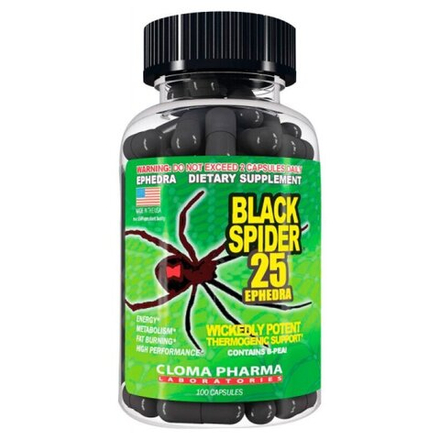 Жиросжигатель Black Spider - 100 капс.(Cloma Pharma)