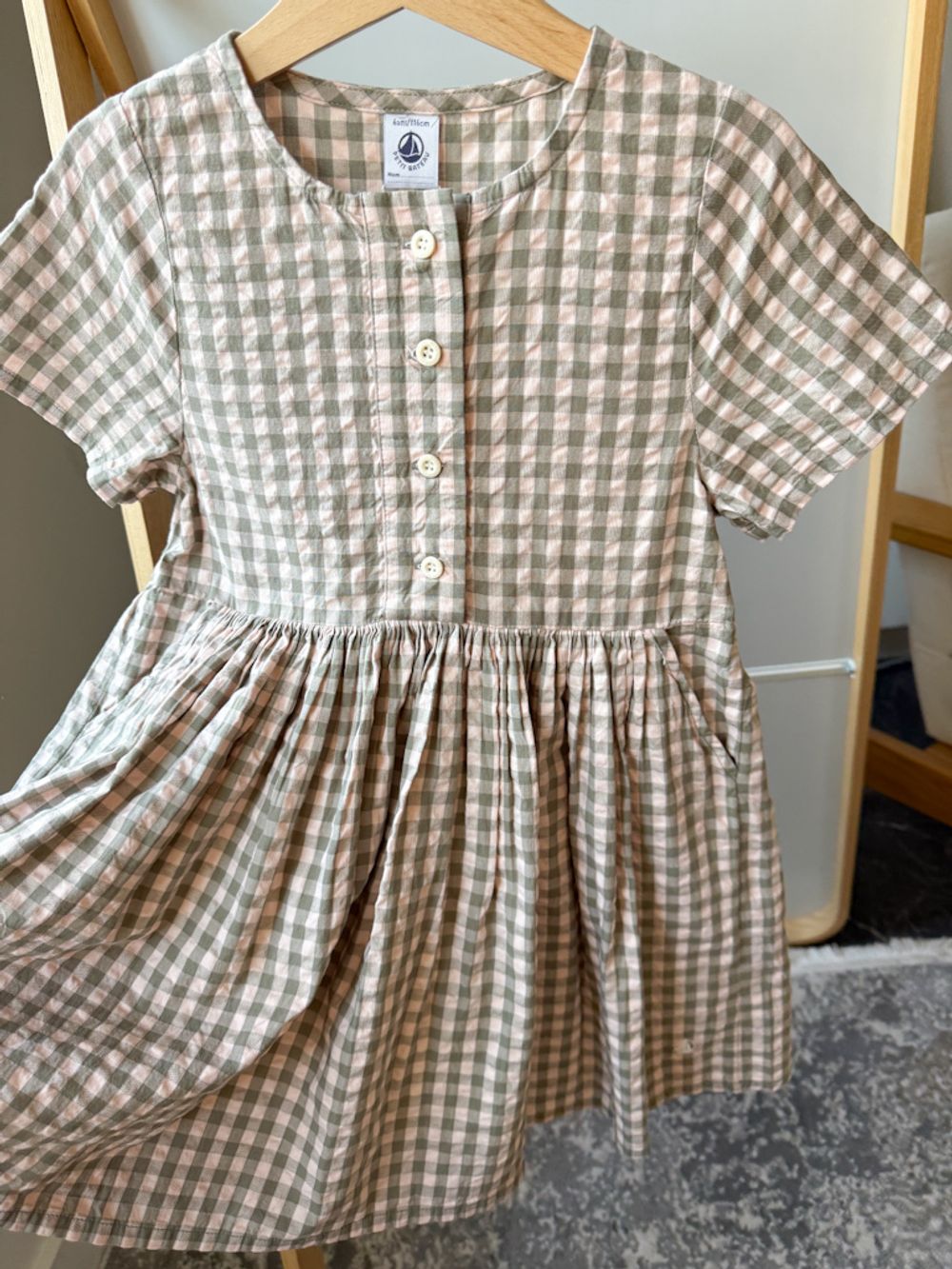 Новое хлопковое платье Petit Bateau, 116