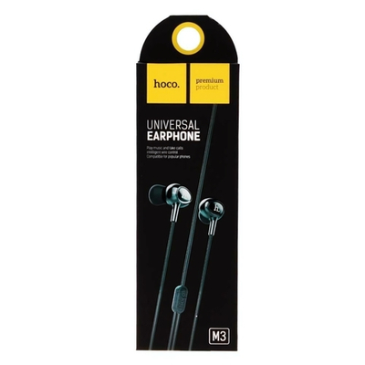 Гарнитура HOCO M3, вакуумные, разъем Jack, кабель 1.2 м Black