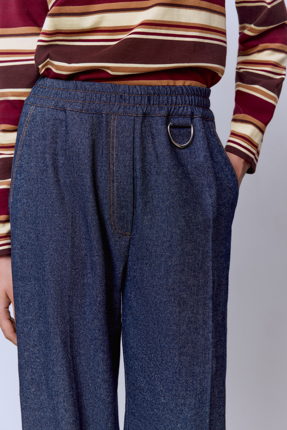 Брюки из шерстяного денима