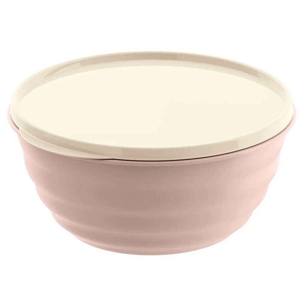 Миска 1,1л "Latina" с крышкой (бежевый)