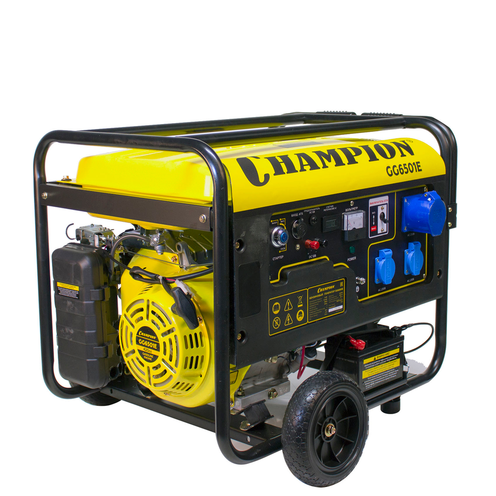 Бензиновый генератор (5.5 кВт) CHAMPION GG6501E+ATS