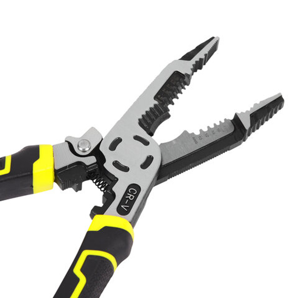 Плоскогубцы многофункциональные 15 в 1, 225 мм, CR-V – хромванадиевая сталь, ГРАНДМАСТЕР, PL-225, 671258